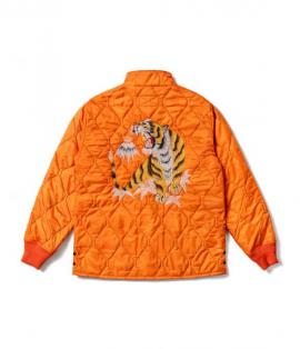 STAND COLLAR QUILTING JACKET / 前後刺繍