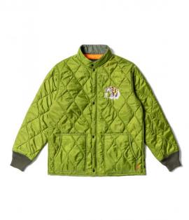 STAND COLLAR QUILTING JACKET / 胸刺繍