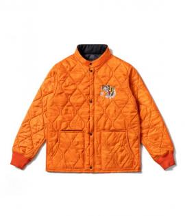 STAND COLLAR QUILTING JACKET / 胸刺繍