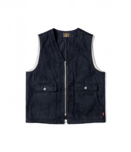 DENIM ZIP VEST