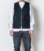 DENIM ZIP VEST