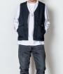 DENIM ZIP VEST