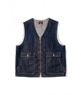 DENIM ZIP VEST