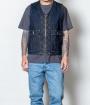 DENIM ZIP VEST