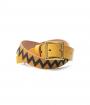 JAGGED-LINE LEATHER BELT