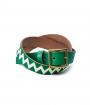 JAGGED-LINE LEATHER BELT